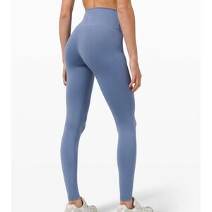 Lululemon Wunder Train High Rise Leggings Tight Blue 28" Sz 2 Blue Purple W5DJ0S